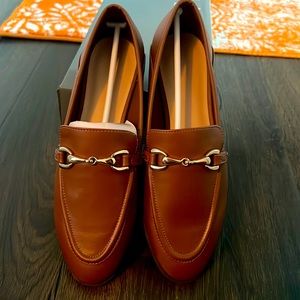 NWT horsebit loafers 6.5 in cognac